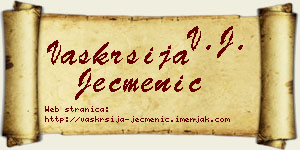 Vaskrsija Ječmenić vizit kartica